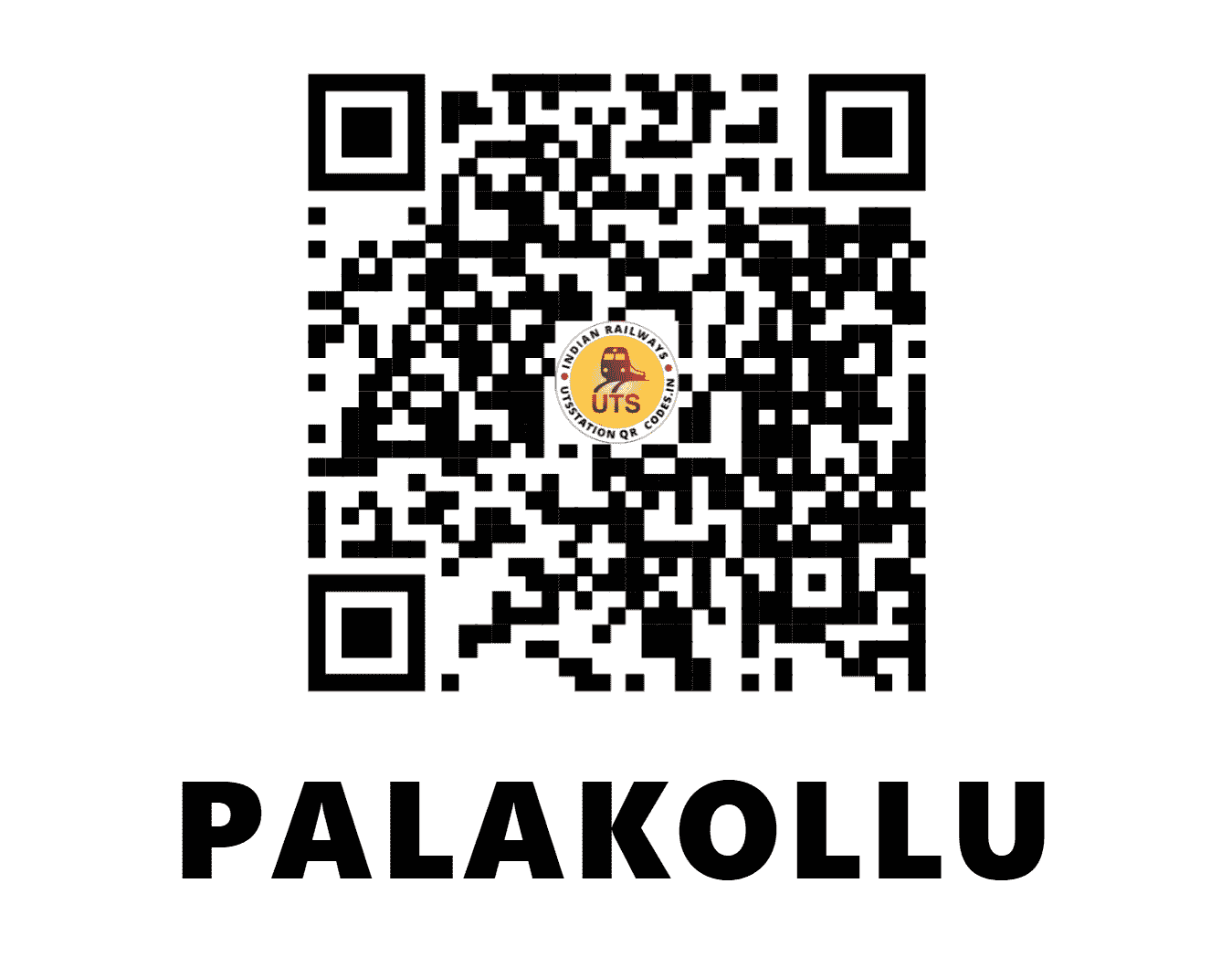 UTS QR Code for PALAKOLLU - PKO (SC - ANDHRA PRADESH)